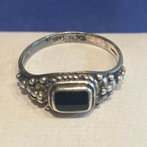 Sterling Silver and Black Onyx Vintage Ring